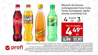 La Profi găsești o mulțime de oferte Acum ai Coca Cola Fanta Schweppes Sprite 4 la preț de 3 [upl. by Hamel]