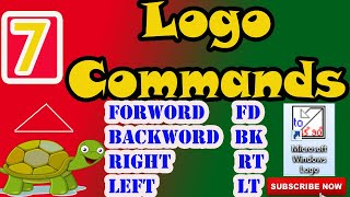 Logo Commands  Class 3 computer Chapter 7  Computer Logo Commands [upl. by Lilla]