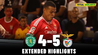 Benfica vs Sporting CP  What a Comeback  Highlights  SuperTaça De Futsal 01092023 [upl. by Ahsimat]