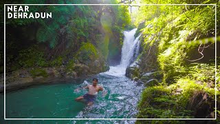 Hidden Waterfall Near Dehradun  Hidden paradise Mussoorie 😍 [upl. by Nnaecyoj925]