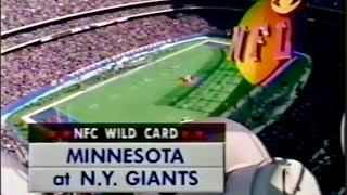 Minnesota Vs New York Giants 1993 NFC Wild Card 01091994 [upl. by Gavette]