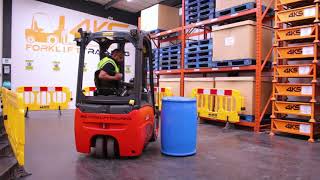 How to do a Figure of 8 in Reverse on a Counterbalance Forklift Truck  4KS Forklift Training [upl. by Noyad]