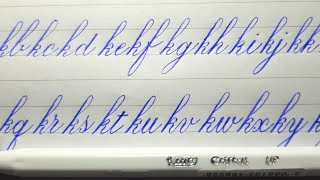 How to join letter k in copperplate calligraphy by ball bic pen handwriting practices [upl. by Anastasio]