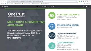 OneTrust Data Catalog Demo [upl. by Imef74]