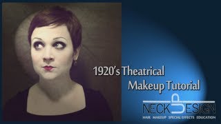 Theatrical Tutorial  1920s Cupid Lips Smokey Eye Makeup [upl. by Imis641]