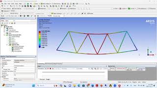 Ansys tutorial 2D truss warren truss with horizontal and vertical loading part 1 [upl. by Irrehc]