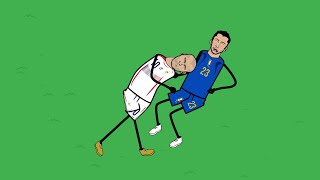 LA TESTATA DI ZIDANE A MATERAZZI  MONDIALE 2006  Aldo Giovanni e Giacomo version [upl. by Adnolay]