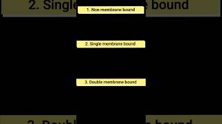 double membrane bound single membrane bound  non membrane bound cell organelles l lbiology [upl. by Ahsial]