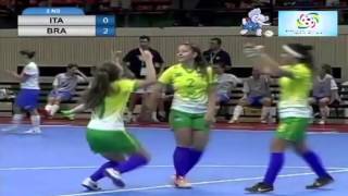 Brasil 4x0 Italia  Semifinal do Mundial de Futsal Feminino TailÃ¢ndia 26 11 2015 [upl. by Ammadis]