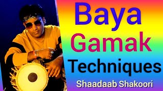 Tabla Baya Techniques Gamak Lesson Shaadaabshakoorimusician [upl. by Ellekram]