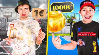 Panier de Basket à 1€ vs 1000€ [upl. by Linsk825]