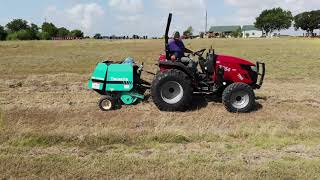 Industrial grade mini round baler from Small Farm Innovations [upl. by Fonz]