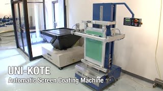 UniKote Automatic Screen Coater  MampR Screen Printing Equipment [upl. by Assiluj]