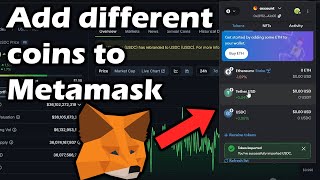 How to add different or custom coins to MetaMask wallet [upl. by Annim]