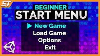 Creating a BASIC Start Menu  MAIN MENU in Unity [upl. by Leclair]