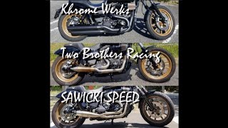 【TBR vs Sawicki Speed vs Khrome Werks】Exhaust Sound  HD FXDLS Low Rider S [upl. by Harmon]