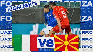 Highlights ItaliaMacedonia del Nord 01 24 marzo 2022 [upl. by Nomolas178]