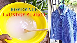 How To Make Starch At Home For ClothesFabric  Homemade Laundry Starch For Clothes  Doris Etito [upl. by Jacques]