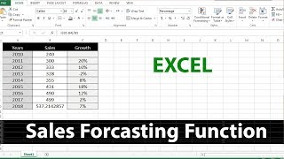 How to Use Sale Forecast Function in MS Excel [upl. by Sabir190]