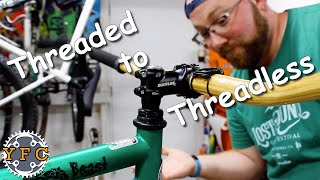 How to Convert a Quill Stem to a Threadless Stem [upl. by Eelyahs]