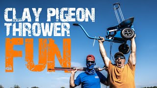 Clay Pigeon Thrower Fun with the Promatic Pigeon  Gould Brothers [upl. by Emmuela]