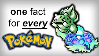 One Fact For EVERY Pokemon [upl. by Nnalatsyrc441]