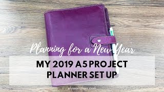 2019 A5 FILOFAX MALDEN PROJECT PLANNER SET UP [upl. by Nirroc]