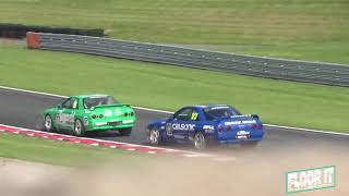 Nissan Skyline R32 GTR CALSONIC Gold Cup 2019 quotOulton Parkquot Onboard Battle [upl. by Allez]