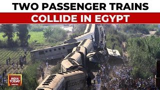 Egypt Train Collision 2 Killed 29 Injured In Collision Of Two Passenger Trains In Nile Delta [upl. by Paluas]