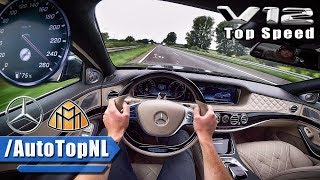 MERCEDES MAYBACH 60 V12 BiTurbo ACCELERATION amp TOP SPEED AUTOBAHN POV by AutoTopNL [upl. by Asirb]