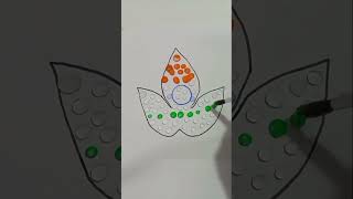 🇮🇳 Indian Flag on leaf 🍃🍃water drops 🫧🫧 drawingshorts trendingplease like amp subscribe 🙏🙏🇮🇳 [upl. by Juliet]