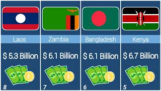 Top 20 Countries in Debt to China 2024 debt money china [upl. by Eibmab307]