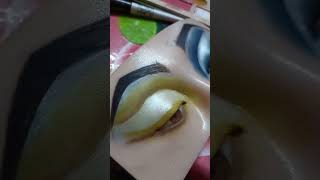 yellow eye makeup 💛 makeup makeupartist trending shorts [upl. by Buller536]