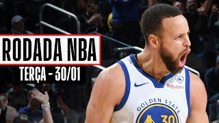 Curry LIDERA a vitória dos Warriors sobre os Sixers  Rodada NBA 3001 [upl. by Asilav144]