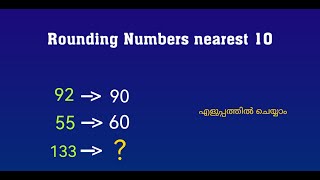 Rounding numbers  Nearest 10  Nearest 100 How to Round Numbers  Maths in Malayalam [upl. by Guttery218]