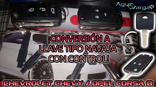 LLAVE DE NAVAJA EN CHEVY C3  Alarma con controles Chevrolet tipo original  Agus Vargas [upl. by Fernande]