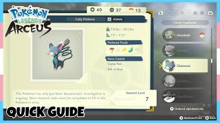 Where To Catch Glameow Cobalt Coastlands In Pokemon Legends Arceus  Location Quick Guide [upl. by Ellierim]