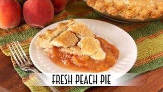 Fresh Peach Pie  with Lard and Butter Crust [upl. by Wiebmer311]