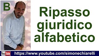 Simone Chiarelli ripasso giuridico alfabetico B [upl. by Barri732]