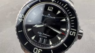 Blancpain Fifty Fathoms Grande Date Titanium 505012B3098 Blancpain Watch Review [upl. by Hazmah]