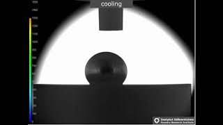 Wettability test of liquid cast iron on Al2O3 [upl. by Arual]