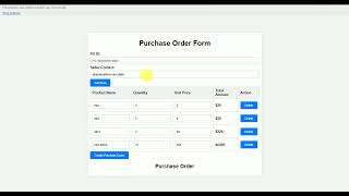 Creating a Purchase Order Form Using HTML and CSS  StepbyStep Tutorial [upl. by Priest322]