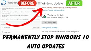 How to Disable Windows 10 Auto Updates Permanently StepbyStep Tutorial [upl. by Wanids]