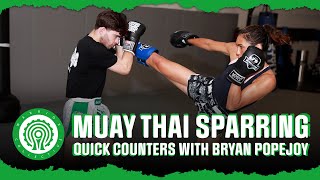 Muay Thai Sparring Drills  Quick Counters with Bryan Popejoy [upl. by Paucker]