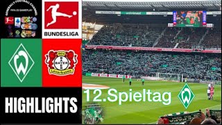 SV Werder Bremen vs Bayer Leverkusen 04 12Spieltag Bundesliga Highlights [upl. by Maidel178]