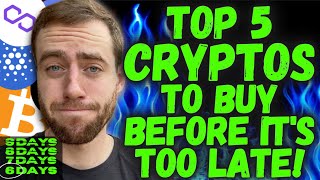 TOP 5 CRYPTO TO BUY WITH 1000 TODAY [upl. by Aydni157]