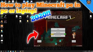 How to play Minecraft pe in pc or laptop 2020  Minecraft window 10 edition 2020 [upl. by Eiramadnil365]