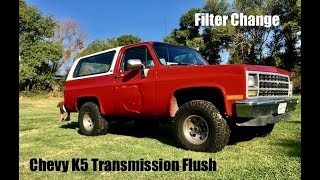 91 Chevy K5 blazer 700R4 transmission flush [upl. by Faria]