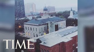 Winter Storm Grayson Brings Snow To Tallahassee Florida For The First Time In Years  TIME [upl. by Valencia124]