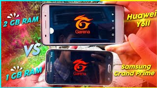 Huawei Y6ii VS Samsung Grand Prime Free Fire Speed Test [upl. by Adnocahs]